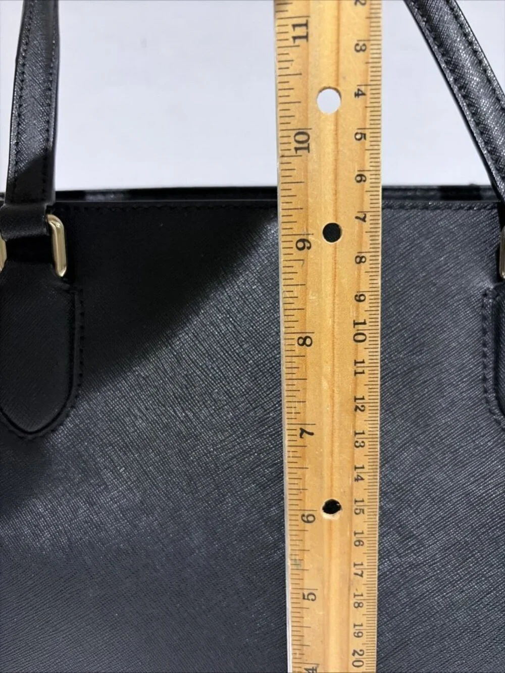 Kate Spade Laurel Way Medium Dally Saffiano Leather Tote Shoulder Bag Black EUC